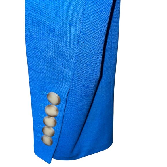 Veronica Beard Behren Notch Lapel Crop Blazer in Azure Blue. Size 12 - Picture 10 of 10